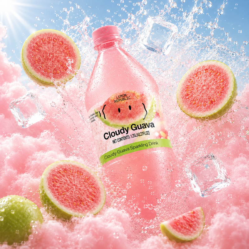 Cloudy Guava Sparkling Lemonade